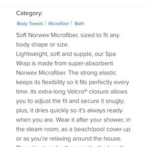 Norwex Intimates & Sleepwear - Norwex microfiber woman’s spa towel wrap. Norwex Intimates & Sleepwear - Norwex microfiber woman’s spa towel wrap.